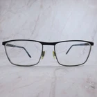 Jaguar Titanium Eyeglass Frames Mens Black Grey Rectangular Mod 35058-6100 56-17 Pre-owned. Price: $38.39.