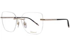 Chopard VCHG25S 300 Titanium Eyeglasses Women's Rose Gold Rimless 56MM New. Price: $589.95.