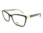 By Gwen Stefani Eyeglasses Frames GX082 Blk Black Gold Houndstooth 52-17-135 New. Price: $74.99.