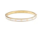 Kate Spade - White And Gold Enamel Hinged Bangle Bracelet Spot The New. Price: $28.88.