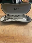Ray Ban Eyeglasses, Frames Only, Rb 6317 2833, 51-20-145, Silver/black Pre-owned. Price: $50.00.