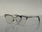 Versace Mod 1280 1433 Cat Gold Black Eyeglasses Frame 53-16-145 Pre-owned. Price: $139.99.