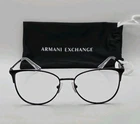 Armani Exchange Eyeglasses Frames Ax 1034 6000 52-16 140 Black No Lenses New. Price: $32.00.