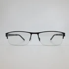 Tempo MR0001 Bk Men Black Semi-rimless Rectangular Eyeglasses Frames 58-18-150 Pre-owned. Price: $52.48.