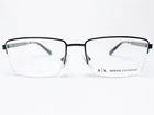 New Armani Exchange AX1027 6101 Mens Black Half Rim Eyeglasses Frames 54/17 140. Price: $59.99.
