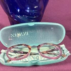 Zenni Pink Round Full Rim Plastic Women's Eyeglass Frames W/ Case & Cloth Pre-owned. Price: $13.25.