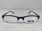 Secg J9603 C4 52-18-135 Dark Blue Plastic Half Rim Eyeglasses Frame HF75 New. Price: $35.84.