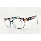 Zenni Floral Cat Eyeglasses Frames Women Multicolor 16676 Full Rim Pre-owned. Price: $15.99.