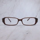 Fendi F622R Brown Rectangular Eyeglass Frames Rhinestone Italy 50-15-130 Womens Pre-owned. Price: $179.99.
