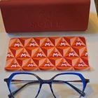 Morel Blue Full Rim Plastic Eyeglasses 40222N BP01 52 18 140 W/ Case & Cloth New. Price: $65.00.