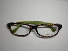 Coach HC6052 Fannie 5232 Dark Tortoise Gold On Green Sig Eyeglasses Frame 54MM New. Price: $46.99.