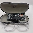 Ray-ban Eyeglasses Rb 7239 Alain 2001 Transparent Clear Square Frame 52-18 145 New. Price: $89.49.