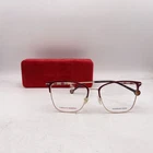 Carolina Herrera Womens Large Square Thin Metal Eyeglasses CH0040 Burgundy New. Price: $79.97.