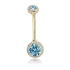 Avora 10K Gold Cubic Zirconia Frame Belly Button Ring Body Jewelry (14 Gauge) New. Price: $229.99.