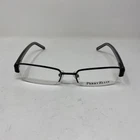 Perry Ellis Eyewear 908A-1 51/18/135 Black Clear Half Rim Flex Hinge L43 New. Price: $65.00.