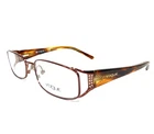 Vogue Eyeglasses Frames VO3671-B 811 Brown Horn Wire Rim Crystals 53-17-130 New. Price: $44.99.