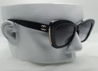 Chanel CH5481-H C.501 55 *18 140S Cateye Sunglasses Black/gold Logo Pre-owned. Price: $220.00.