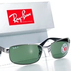 New* Ray Ban Gunmetal & Black Polarized Green G15 Lens Sunglass RB3478 004. Price: $146.88.