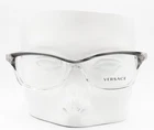 Versace Eyeglasses 3156 933 Clear Black Stripe 51MM (small) No Case New. Price: $119.50.