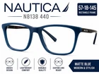 Nautica N8138 440 Eyeglass Frames 57-18 Blue Matte Rectangle Unisex 145 New. Price: $33.00.