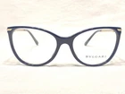 Women's Bvlgari Eyeglasses Frames BV4121F 5388 Blue & Gold Cat's 55/17 140 New. Price: $322.99.