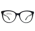 Gucci Eyeglasses Frames GG0329O 004 Polished Black Gold Blue Glitter 53-18-145 New. Price: $205.99.