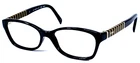Fendi F1047 001 Italy Black/brown Stripe Polish Eyeglasses Frame 52-16-135 Pre-owned. Price: $72.00.