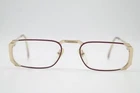 Vintage Glasses Charles Jourdan Cj 73 Gold Burgundy Square Frame Pre-owned. Price: $60.22.
