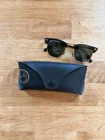 Ray-ban Clubmaster RB3016 W0365 Sunglasses Black Gold Frame 49/21/135 Pre-owned. Price: $50.00.