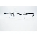 Ray-ban Eyeglass Frames Mens Black Rimless Rectangle Rb 8724 1128 54-17-140 Pre-owned. Price: $87.99.