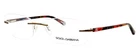 New Dolce & Gabbana DG1222 1111 52MM Brown Rimless Eyeglasses Frames Italy. Price: $199.90.