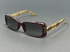 Burberry BE4087-301411 Red Check 54MM Rectangle Plastic Women's Sunglasses Italy New. Price: $247.50.
