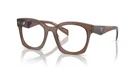 Prada 17O1O1 52 Transparent Brown Eyeglasses PRA05V New. Price: $269.99.