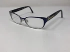 Tory Burch TY1045 3127 Eyeglasses Frame 52-16-135 Navy Blue/silver Split RT55 Pre-owned. Price: $28.00.