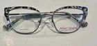 Betsey Johnson Remix Eyeglasses Silver Glitter 52-17-140 Heart Temple New. Price: $65.00.