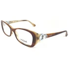 Vogue Eyeglasses Frames VO2808-H 1667 Brown Cat Faux Pearl 51-16-135 New. Price: $61.14.