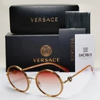 Versace Sunglasses Round Gold Transparent Brown Gradient Mod 2229 1252/0P New. Price: $200.15.