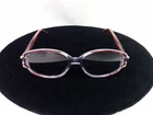 Elizabeth Edith Eyeglasses Frame Women's Red Crystal Full Rim Oval 52-17-135 New. Price: $29.99.
