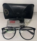Ray Ban Rb 4285 601/8G Black Silver Frame Eyeglasses 55 20 145 Italy Pre-owned. Price: $49.99.
