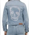 Zadig & Voltaire Skull Strass Embroidered Women's Blue Denim Jacket Size Nwt New. Price: $109.00.