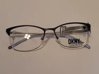 Dkny 1028 Eyeglass Frames Demo Lenses 53-16-140 Navy Blue & Silver Cat New. Price: $39.99.