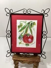 Vintage Tomato Picture Ornate Metal Frame Can Hang On Wall Used. Price: $24.00.