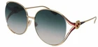 Gucci Blue Gradient Round Women's Sunglasses GG0225S 004 New. Price: $315.75.