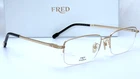 Fred FG50024U 030 Gold Plated Rectangle Half Rim Mens Eyeglasses 55MM New. Price: $349.95.