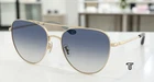 Coach HC7182 90054L CBZ89 Shiny Light Gold Blue Gradient 56MM Women's Sunglasses New. Price: $101.99.