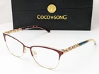 Coco Song Little Mary Cv 174 Col. Gold Red Women's Eyeglasses Frames 53-16-140 New. Price: $129.95.