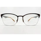 Ray-ban Rb 6345 2732 52-17-135 Half Rim Eyeglasses Brown Metal Women Pre-owned. Price: $31.99.