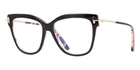 Tom Ford TF5704-B 005 Oversize Black Cateye Eyeglasses Frame 54-15-140 Pre-owned. Price: $258.00.