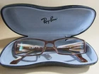 Ray Ban Eyeglass Frames W/ Case Womens RB6150 2593 54-17-140 Brown Pre-owned. Price: $25.00.