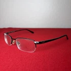 Nike Titanium 6037 001 Eyeglasses Frame Only 53-16-145 Black Chrome Half Rim Pre-owned. Price: $39.00.